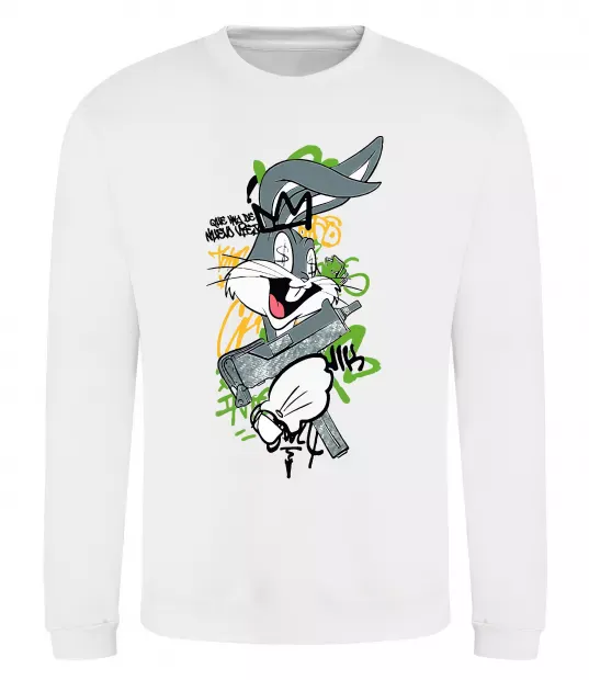 Світшот Bugs Bunny графіті Білий фото