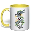 Чашка з кольоровою ручкою Bugs Bunny графіті Лимонний фото