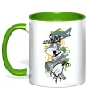 Чашка с цветной ручкой Bugs Bunny графіті Зеленый фото