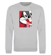 Свитшот Bugs Bunny play boy Серый меланж фото