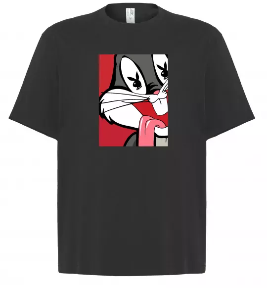 Футболка Оверсайз Bugs Bunny play boy Черный фото