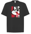 Футболка Оверсайз Bugs Bunny play boy Черный фото