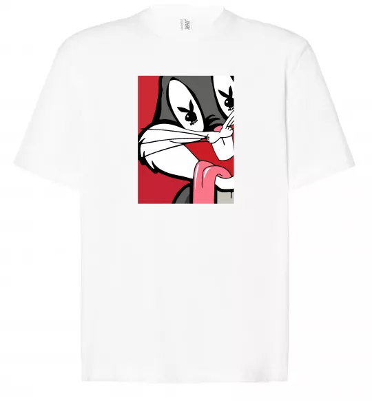 Футболка Оверсайз Bugs Bunny play boy Белый фото