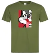 Мужская футболка Bugs Bunny play boy Оливковый фото
