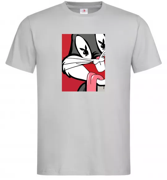 Мужская футболка Bugs Bunny play boy Серый фото