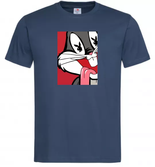 Мужская футболка Bugs Bunny play boy Темно-синий фото
