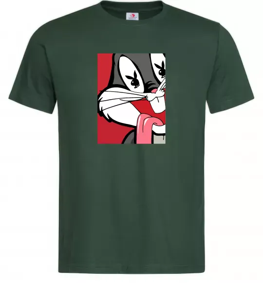 Мужская футболка Bugs Bunny play boy Темно-зеленый фото