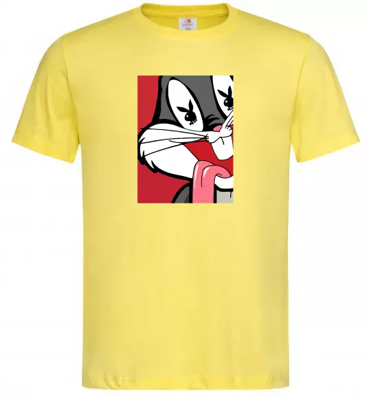 Мужская футболка Bugs Bunny play boy Лимонный фото