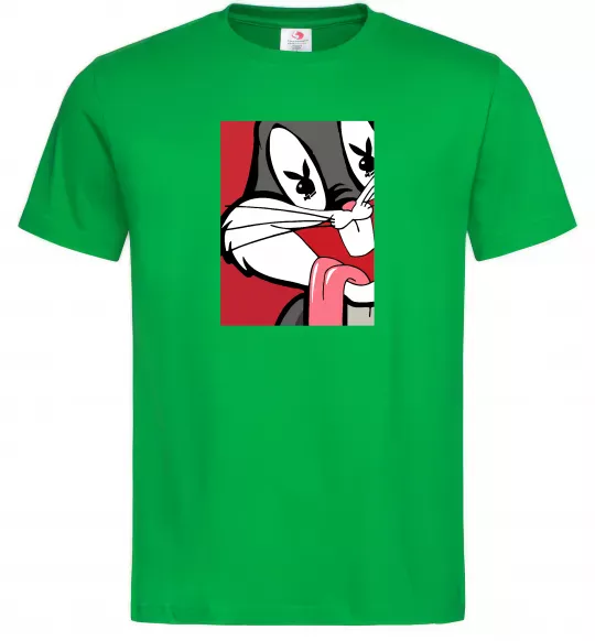 Мужская футболка Bugs Bunny play boy Зеленый фото