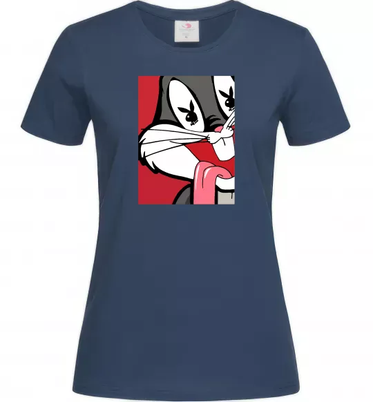 Женская футболка Bugs Bunny play boy Темно-синий фото