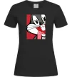 Женская футболка Bugs Bunny play boy Черный фото