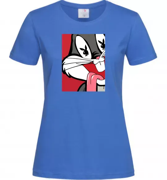 Женская футболка Bugs Bunny play boy Ярко-синий фото