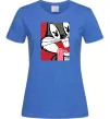 Женская футболка Bugs Bunny play boy Ярко-синий фото
