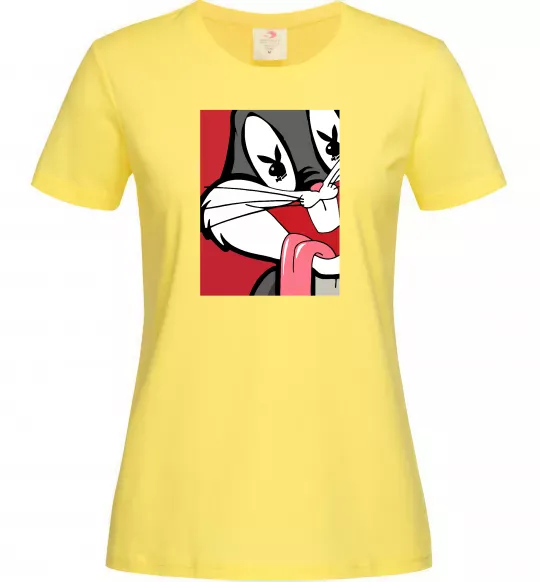 Женская футболка Bugs Bunny play boy Лимонный фото