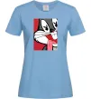 Женская футболка Bugs Bunny play boy Голубой фото