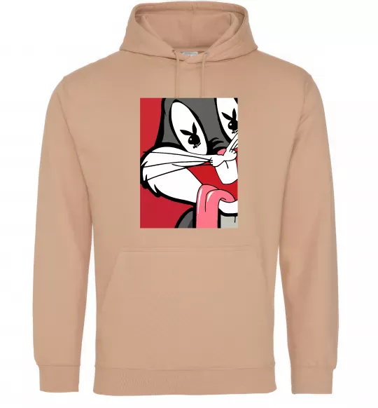 Чоловіча толстовка (худі) Bugs Bunny play boy Пісочний фото