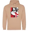 Чоловіча толстовка (худі) Bugs Bunny play boy Пісочний фото