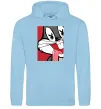 Мужская толстовка (худи) Bugs Bunny play boy Голубой фото
