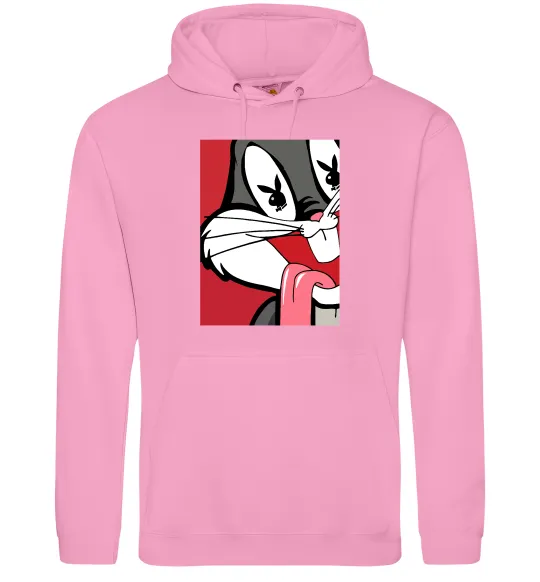 Женская толстовка (худи) Bugs Bunny play boy Розовый фото
