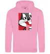 Женская толстовка (худи) Bugs Bunny play boy Розовый фото