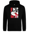 Женская толстовка (худи) Bugs Bunny play boy Черный фото