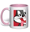 Чашка с цветной ручкой Bugs Bunny play boy Нежно розовый Чашка с цветной ручкой Bugs Bunny play boy Нежно розовый фото