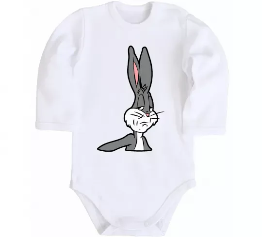 Дитячий бодік Bugs Bunny meme Білий фото