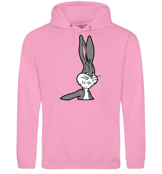 Мужская толстовка (худи) Bugs Bunny meme Розовый фото