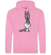Мужская толстовка (худи) Bugs Bunny meme Розовый фото