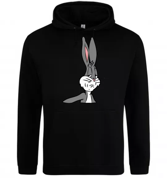 Мужская толстовка (худи) Bugs Bunny meme Черный фото