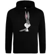 Мужская толстовка (худи) Bugs Bunny meme Черный фото