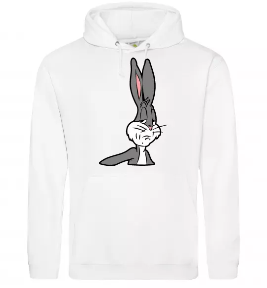 Мужская толстовка (худи) Bugs Bunny meme Белый фото