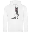 Женская толстовка (худи) Bugs Bunny meme Белый фото