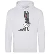 Женская толстовка (худи) Bugs Bunny meme Серый меланж фото