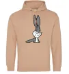 Женская толстовка (худи) Bugs Bunny meme Песочный фото