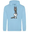 Женская толстовка (худи) Bugs Bunny meme Голубой фото