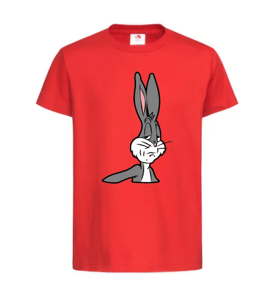Детская футболка Bugs Bunny meme Красный фото