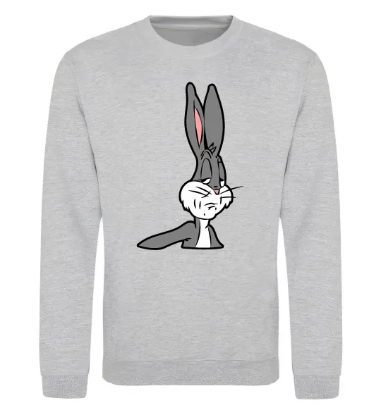Світшот Bugs Bunny meme Сірий меланж фото