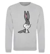 Світшот Bugs Bunny meme Сірий меланж фото
