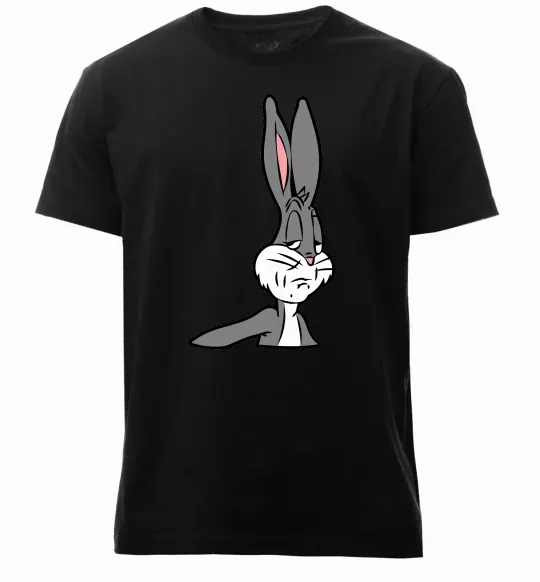 Мужская премиум футболка Bugs Bunny meme Черный фото