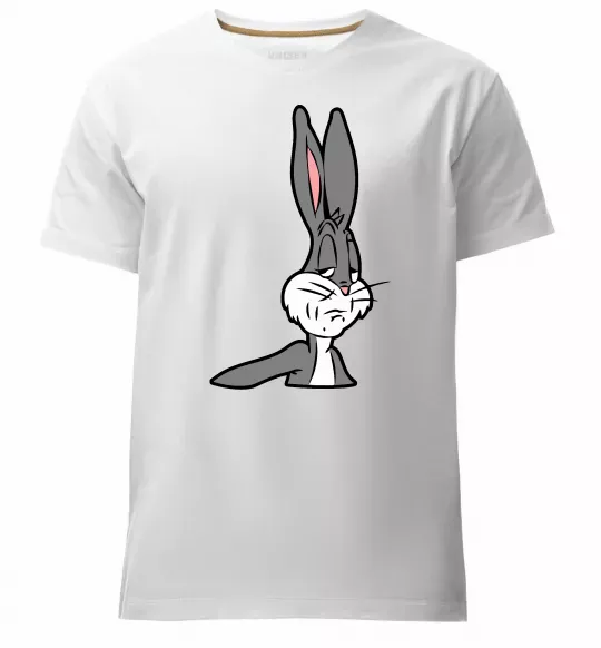 Мужская премиум футболка Bugs Bunny meme Белый фото