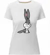 Женская премиум футболка Bugs Bunny meme Белый фото
