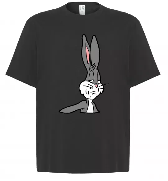 Футболка Оверсайз Bugs Bunny meme Черный фото