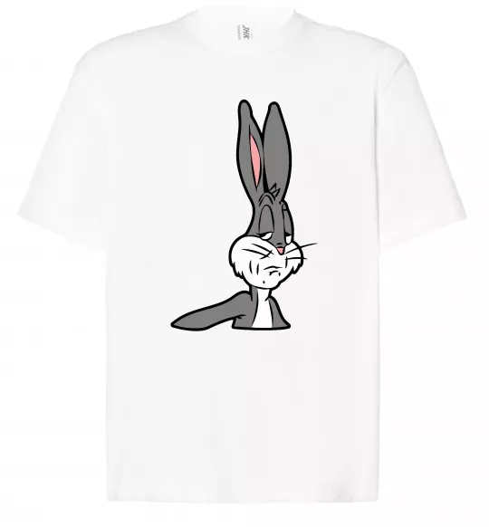 Футболка Оверсайз Bugs Bunny meme Белый фото
