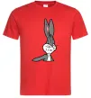 Мужская футболка Bugs Bunny meme Красный фото