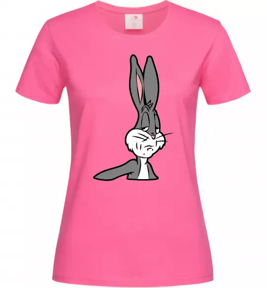 Женская футболка Bugs Bunny meme Ярко-розовый фото