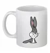 Чашка керамическая Bugs Bunny meme Белый фото