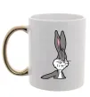 Чашка с цветной ручкой Bugs Bunny meme Золото фото