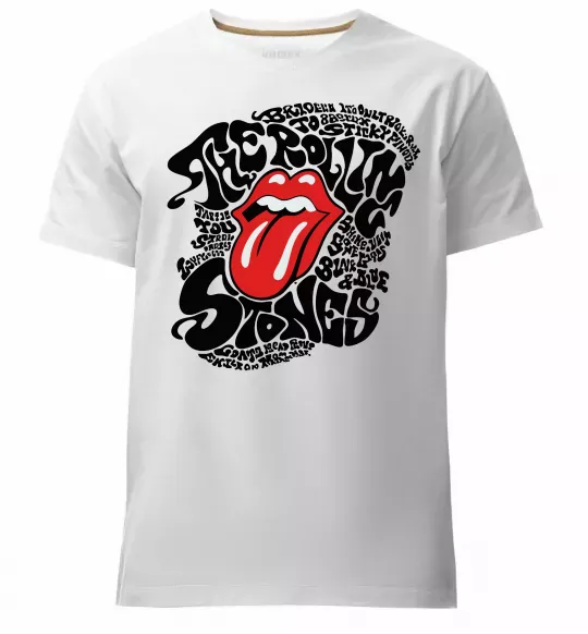 Мужская премиум футболка The Rolling Stones song Белый фото