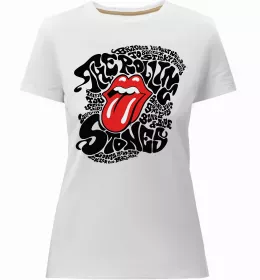 Женская премиум футболка The Rolling Stones Черный фото
